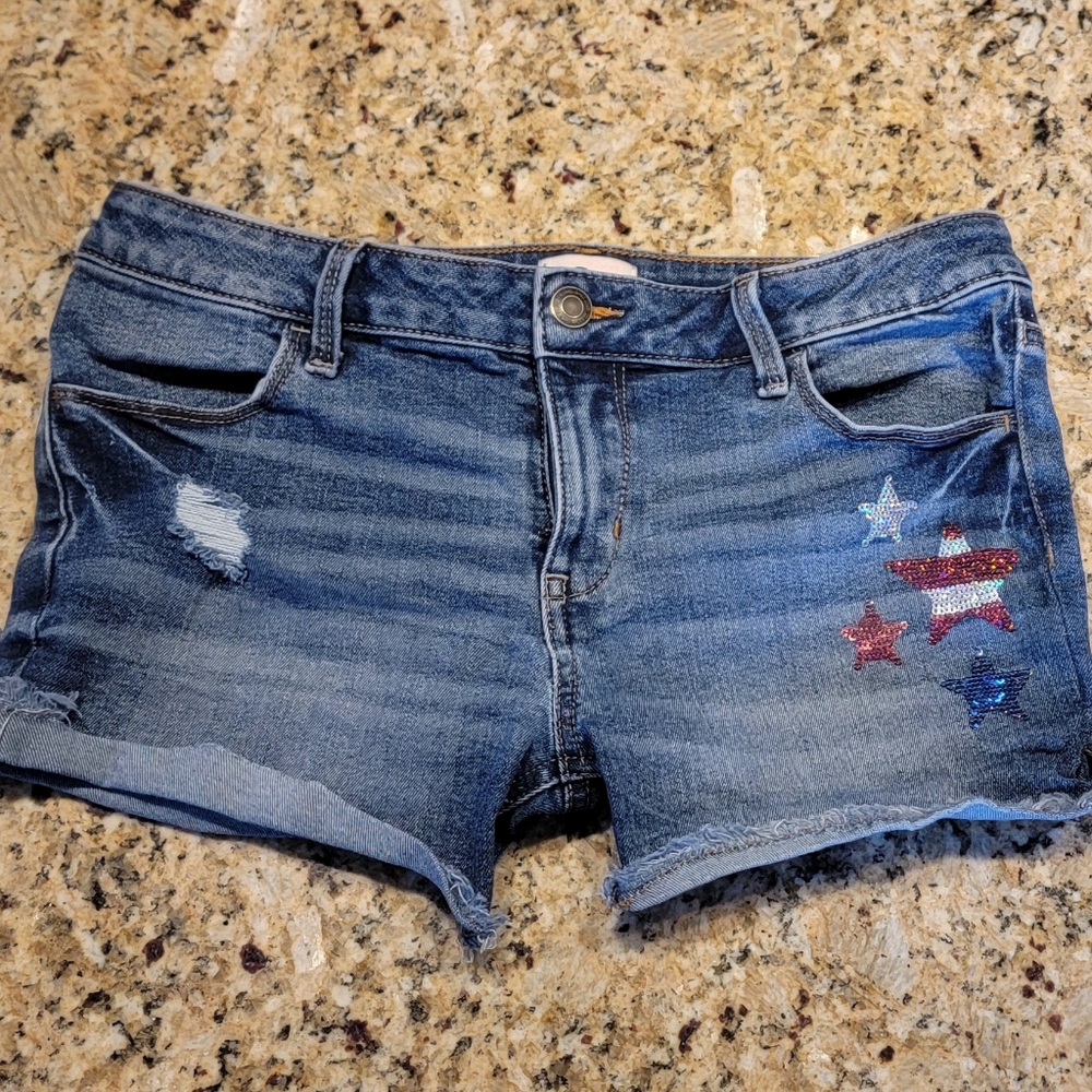Kids Patriotic Jean Shorts